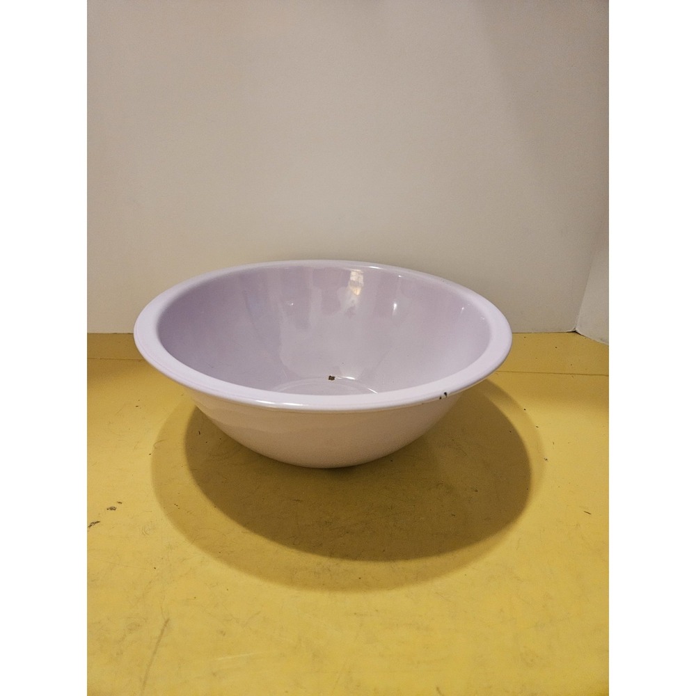 Marble Canyon Vintage Enamelware Lavendar Serving Bowl 10 1/2" Few Chips